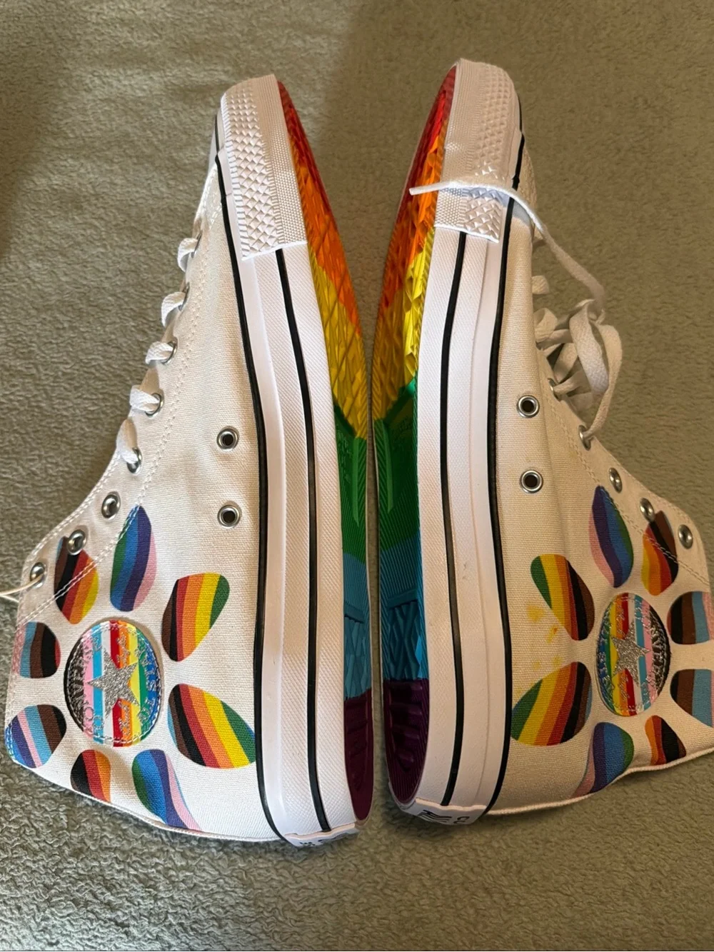 Converse white high